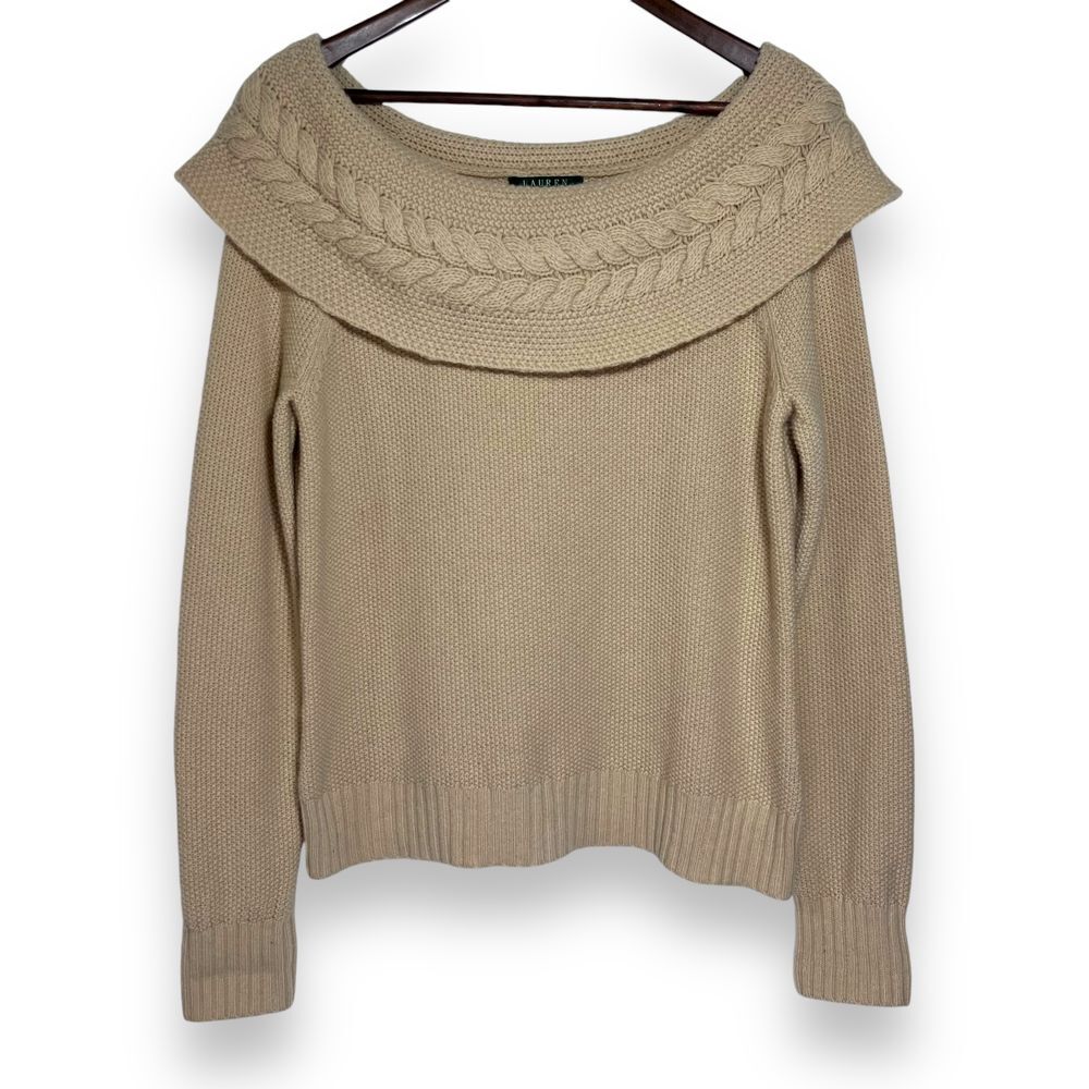 Lauren Ralph Lauren Lambswool Angora Rabbit Hair Cashmere Blend‎  Knit Sweater M